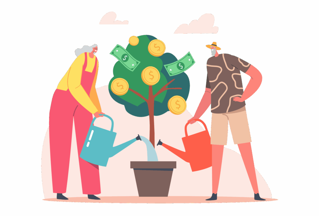 A retired couple grow their wealth